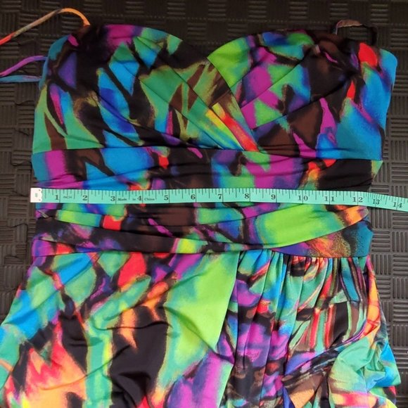 Bisou bisou strapless vibrant cocktail dress - Picture 6 of 7